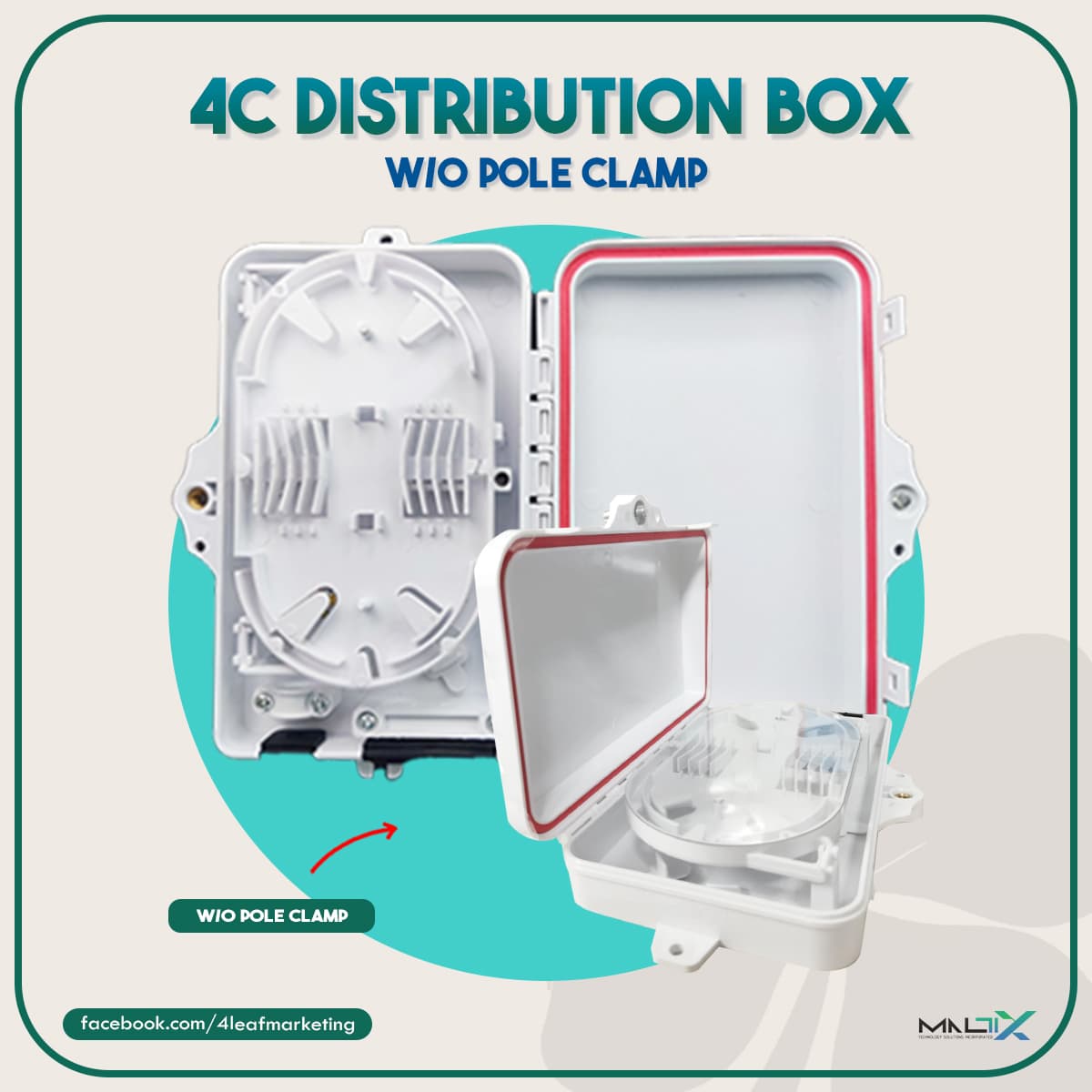 4C Distribution Box w/o Pole Clamp