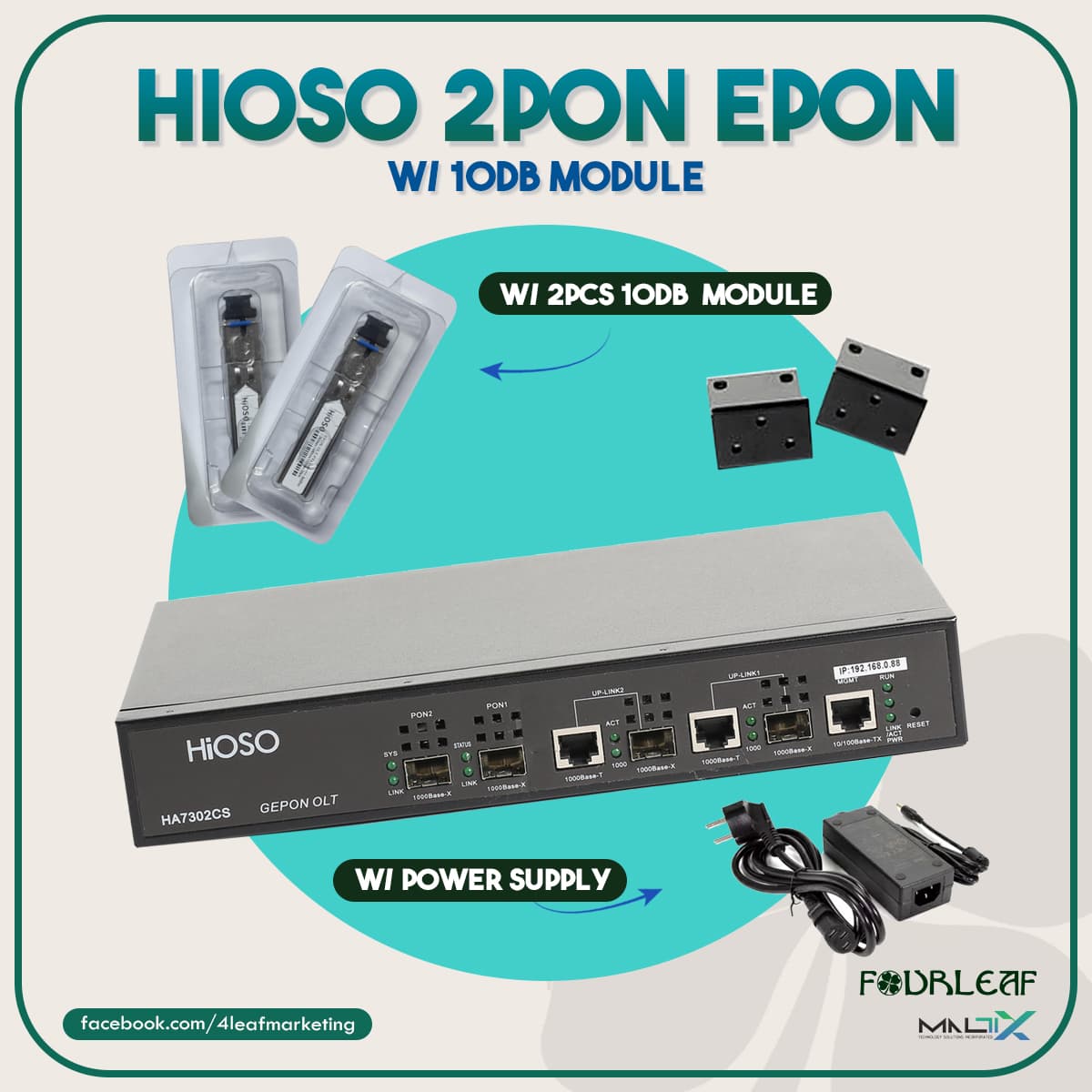 HIOSO 4 PON EPON