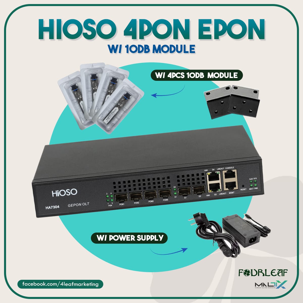 HIOSO 4 PON EPON
