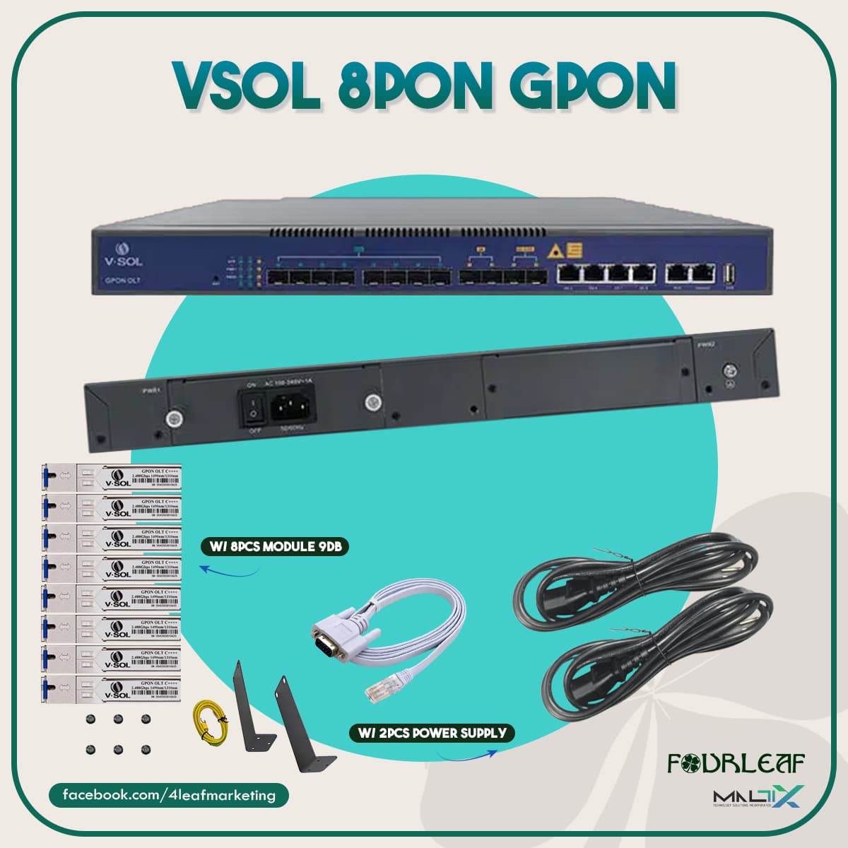 VSOL 8PON GPON w/ 9dB Module