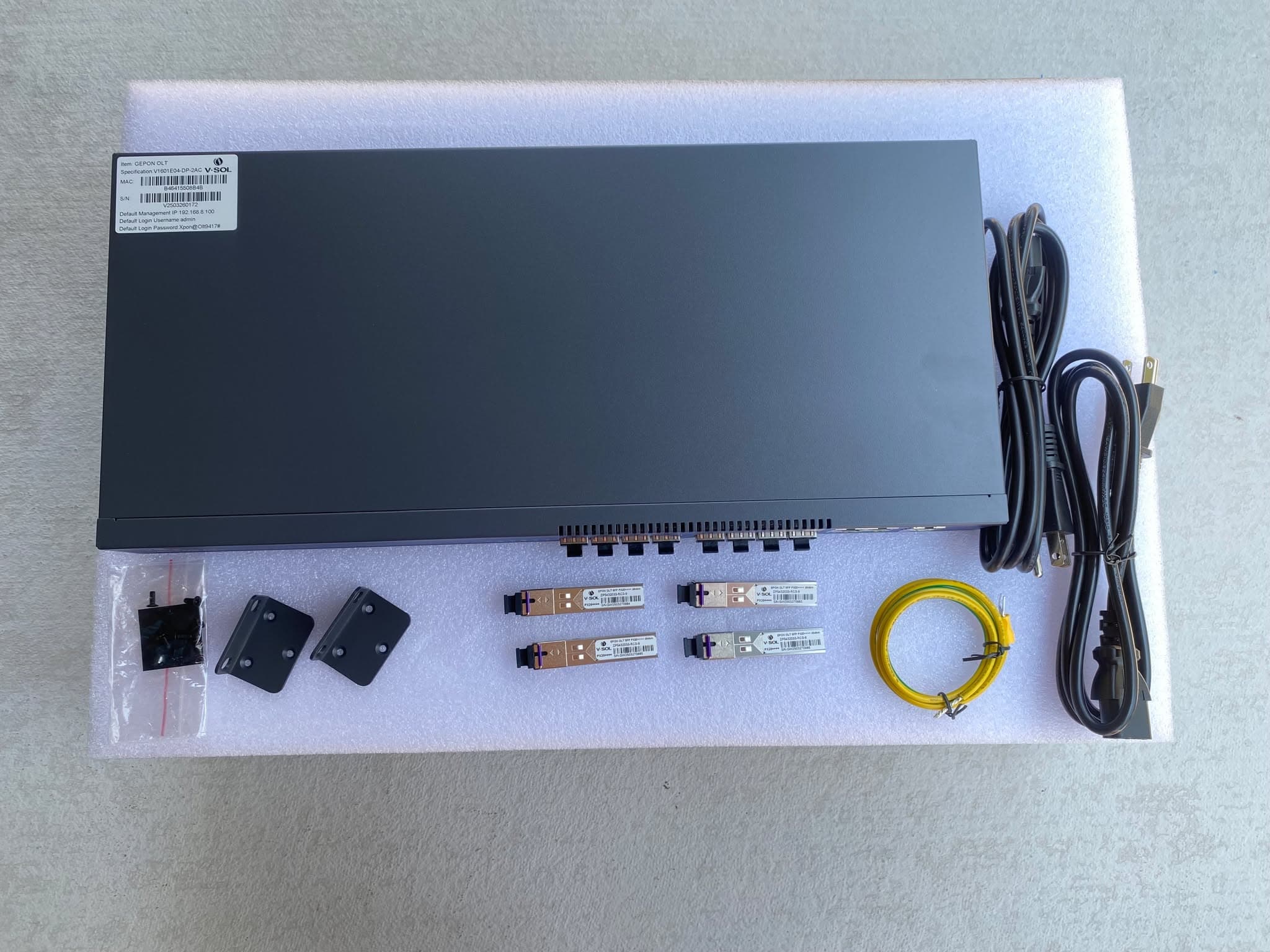 VSOL 4PON EPON with 9dB/7dB Module