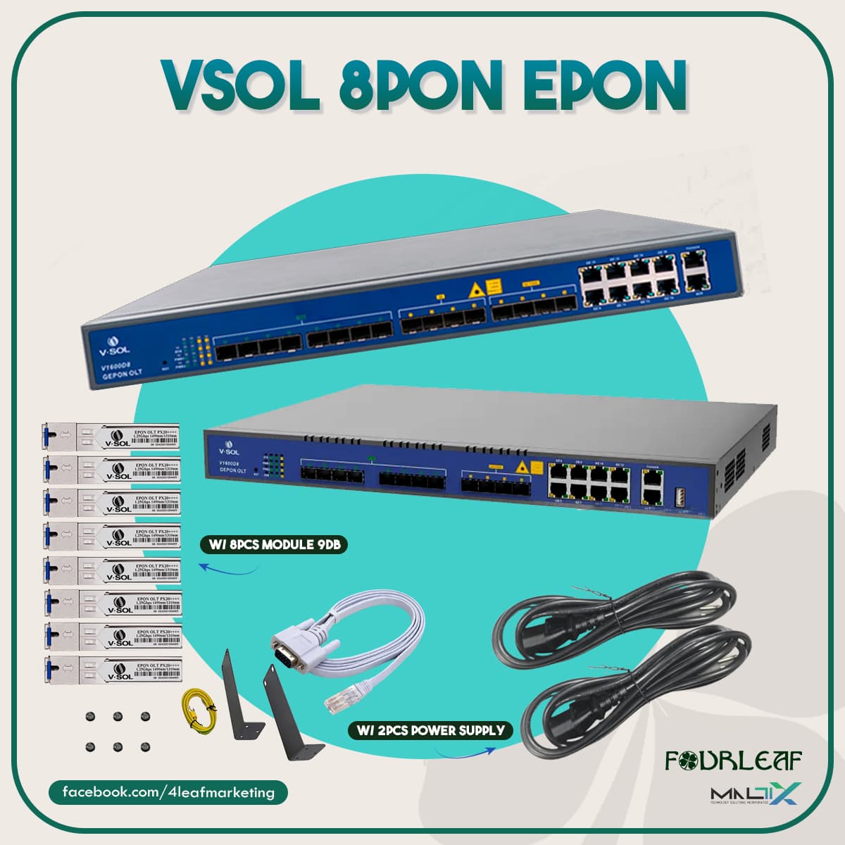 VSOL 8PON EPON w/ 9dB Module