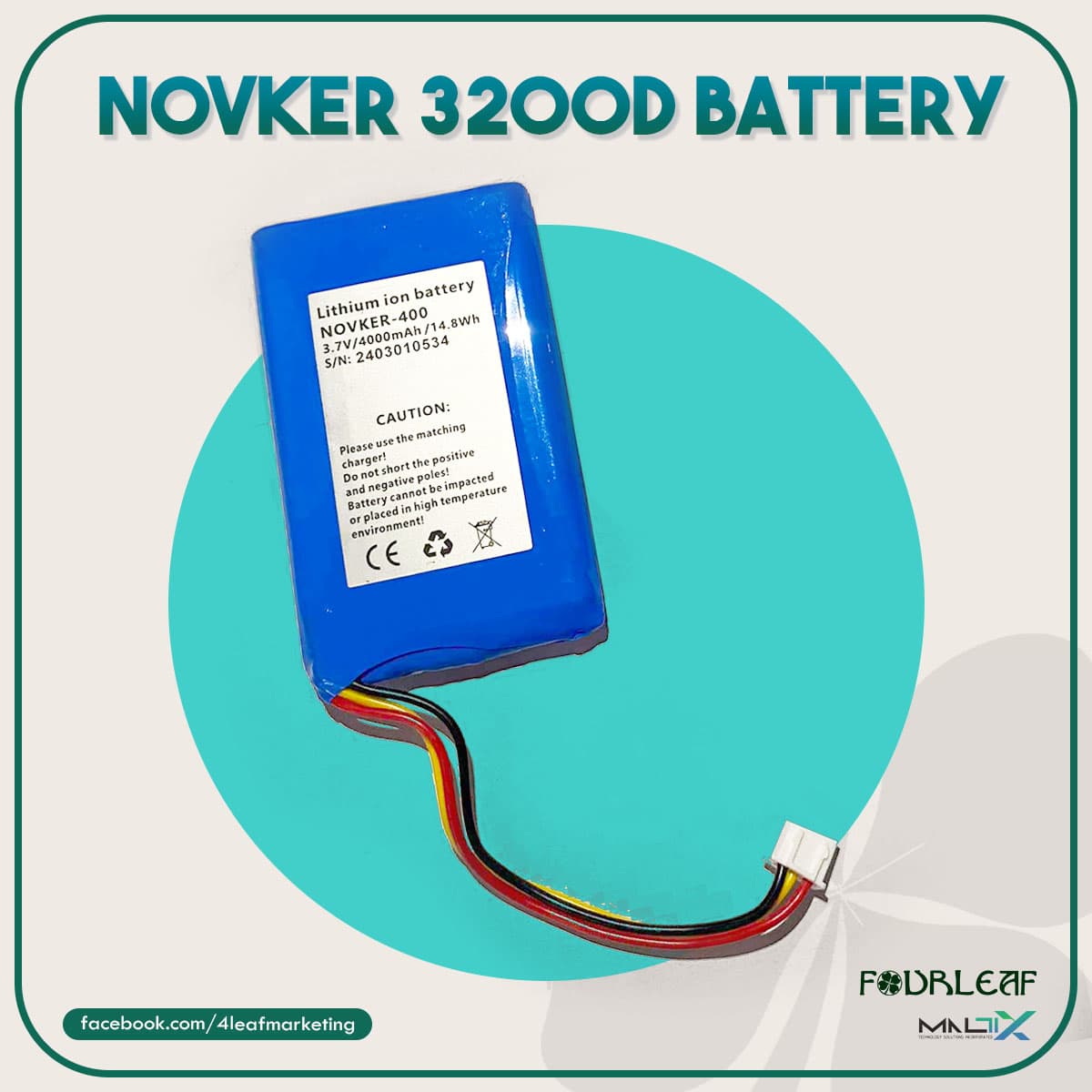 Novker 3200d Battery