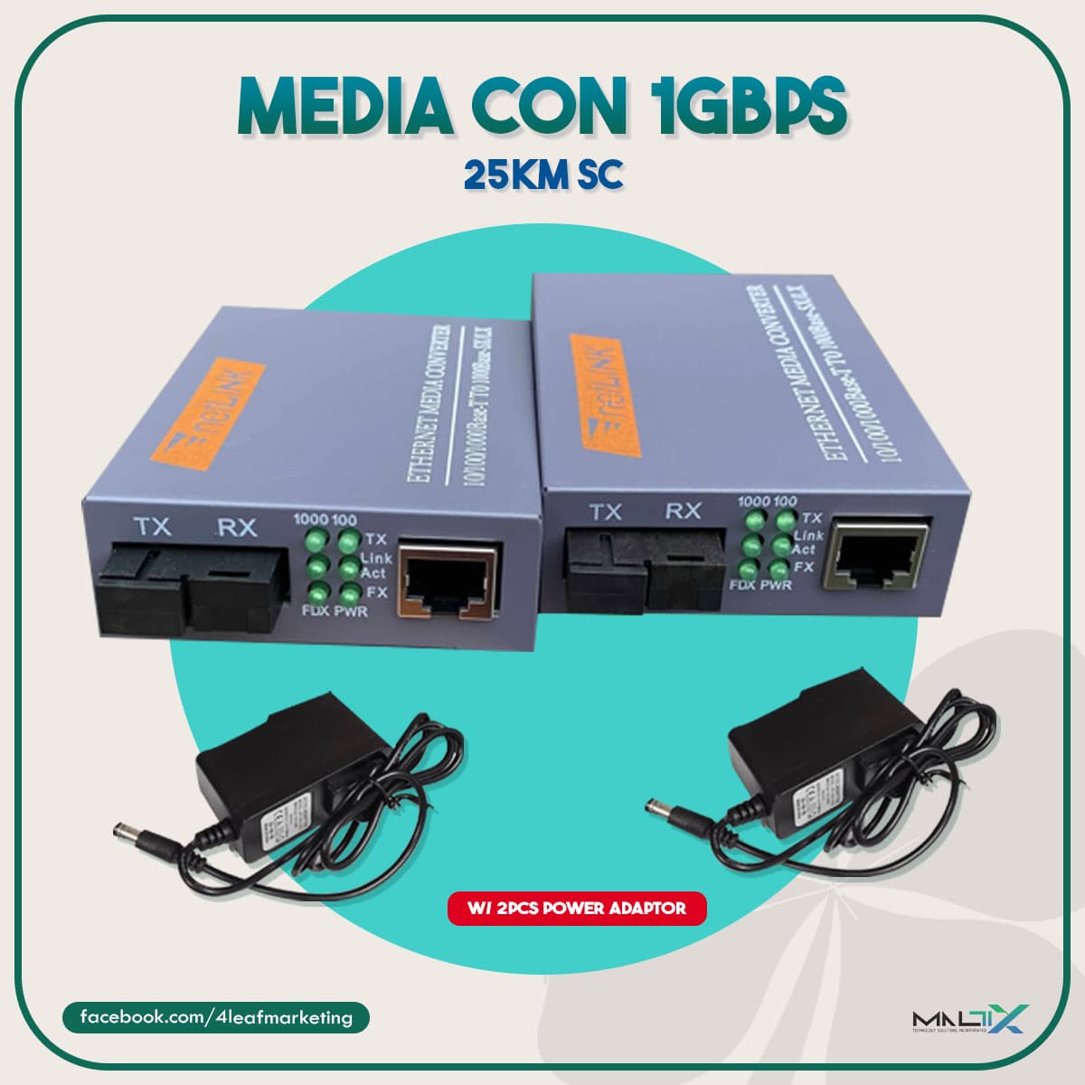 Media Con 1Gbps 25km SC