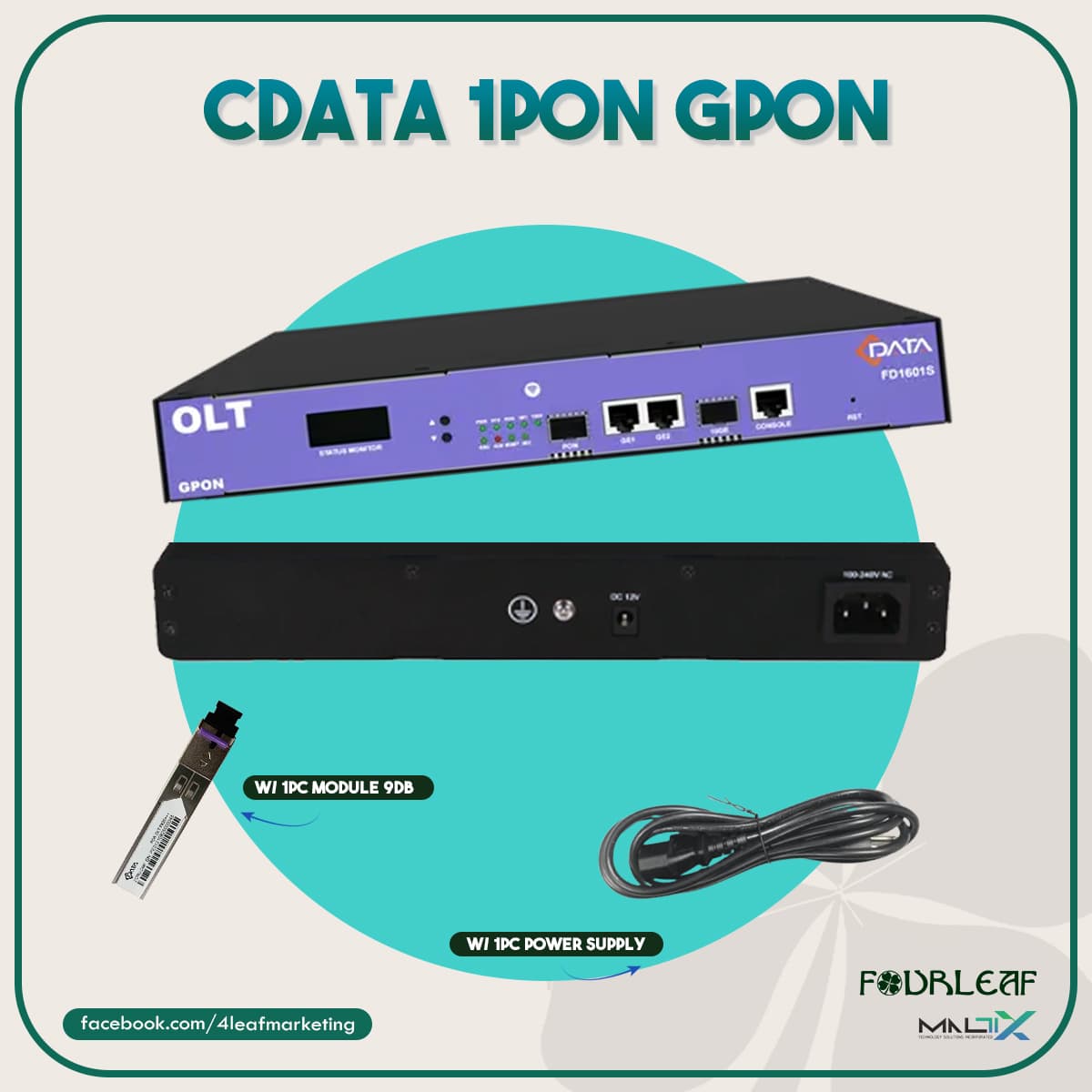CDATA 1pon gpon w/ 9db Module